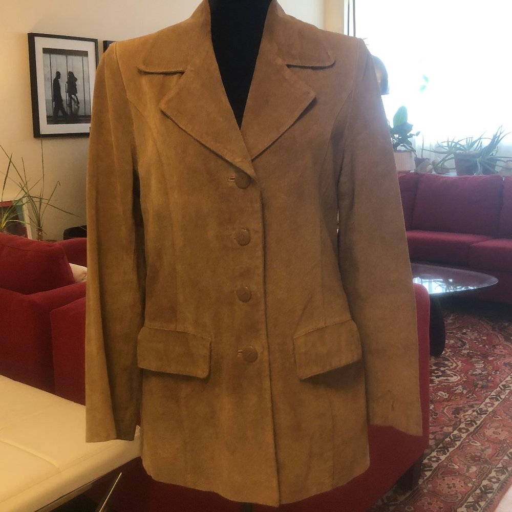 Barneys Suede Blazer Coat